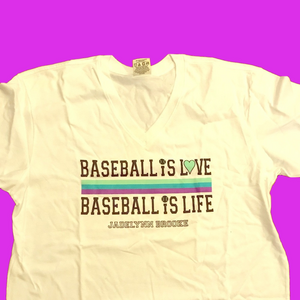 Nwt Jadelynn Brooke baseball Tshirt L